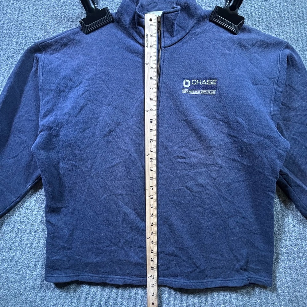 Vintage Lee Sweatshirt Mens XL Blue Chase Merchant Services 1/4 Zip Pullover - Picture 6 of 14